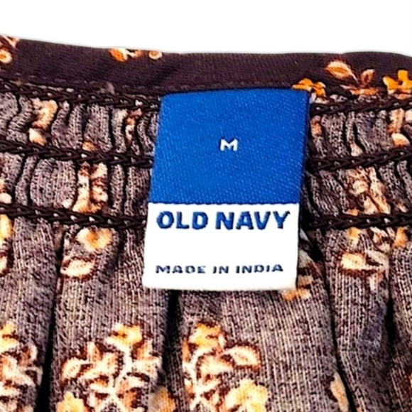 Old Navy Brown Maxi Dress Bohemian Patterned Size M - Picture 5 of 12